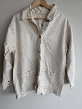 Pull & Bear Cream Chore Coat